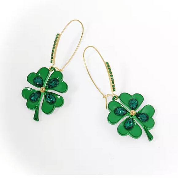 Betsey Johnson Shamrock Roll Dangle Earrings! - Picture 4 of 11